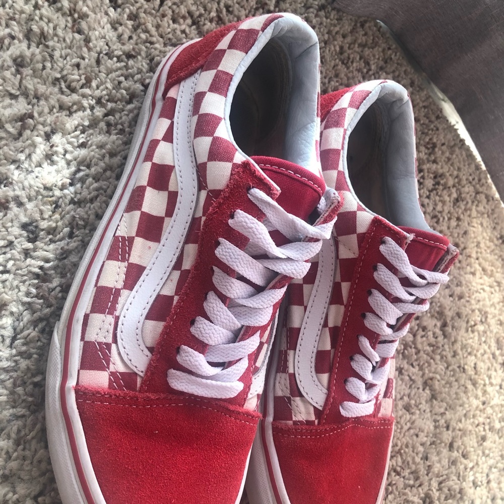 VANS | red checkered print old school lowtop